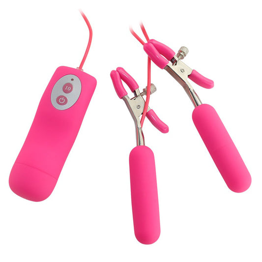 Vibrating Weighted Nipple Clamps - BDSM and Kink Adult Toys Number 1 Adult Toy Store. From Tame to KINKY
