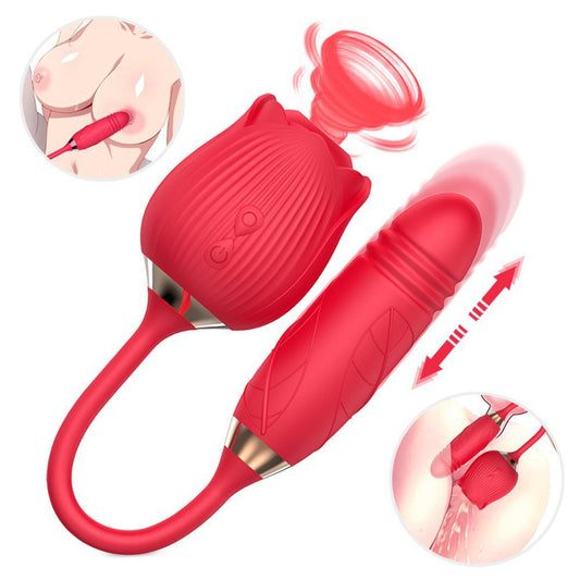 Rose Vibrator Like on tik tok  With Great Suction Action and Pulsing Vibrator - BDSM and Kink Adult Toys Number 1 Adult Toy Store. From Tame to KINKY
